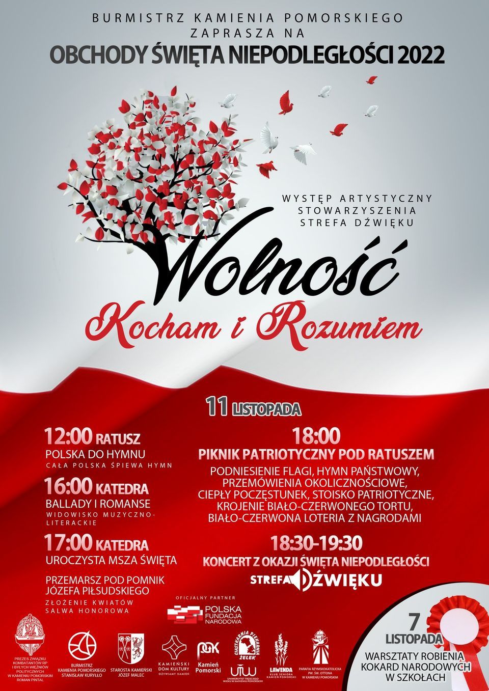 Zaproszenie na obchody 104. Rocznicy Odzyskania przez Polskę Niepodległości